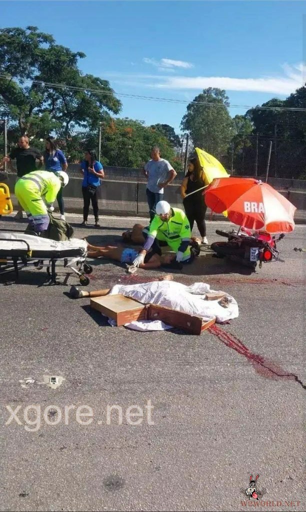 Fatal Brazil Bus-Motorcycle Collision Leaves Two Dead, Woman Crushed