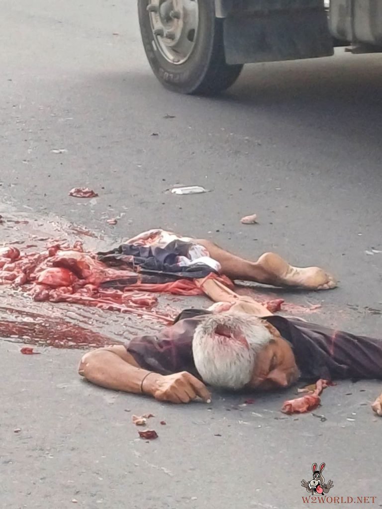 Man's body crushed beyond recovery by trucks