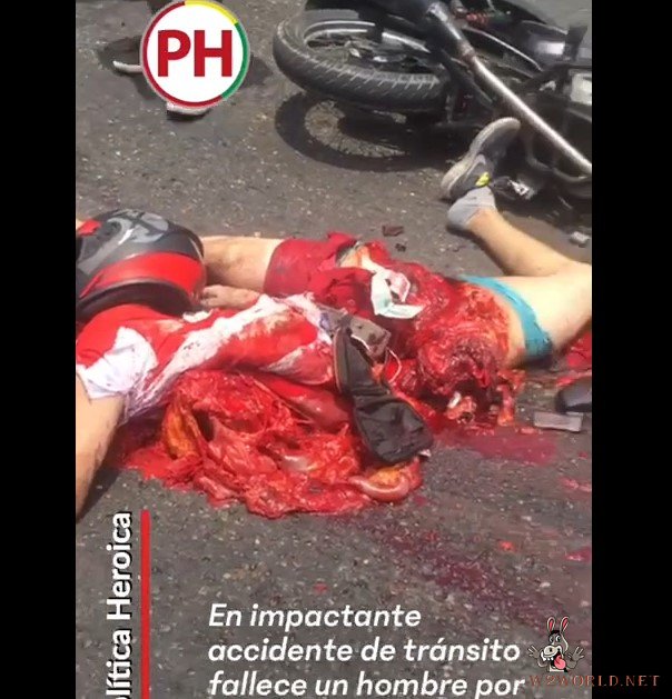 Motorcyclist crushed to meat