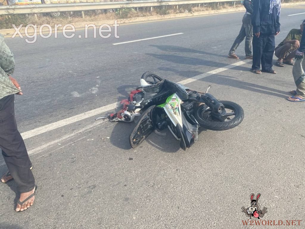 Tragic Motorcycle Accident in Cambodia Causes Horrific Scene