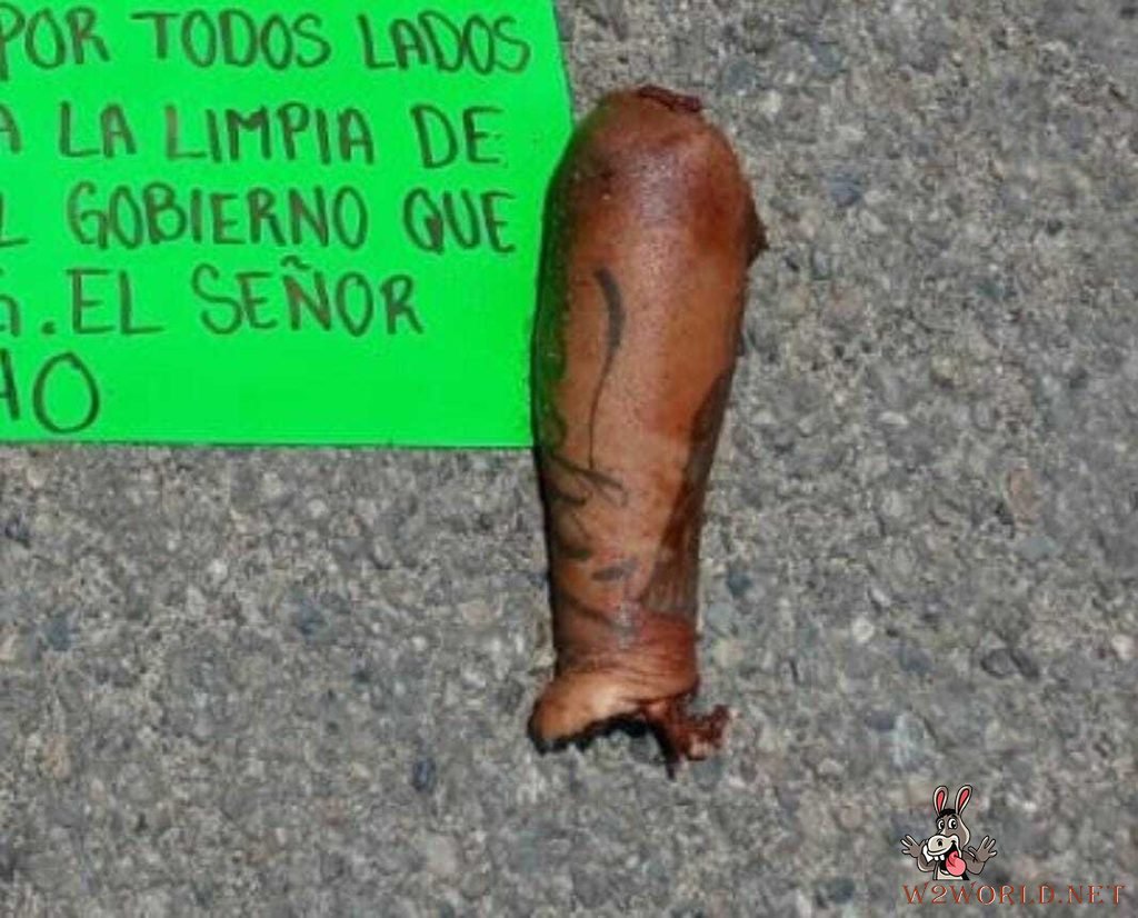 Drug gang members leave messages with body parts