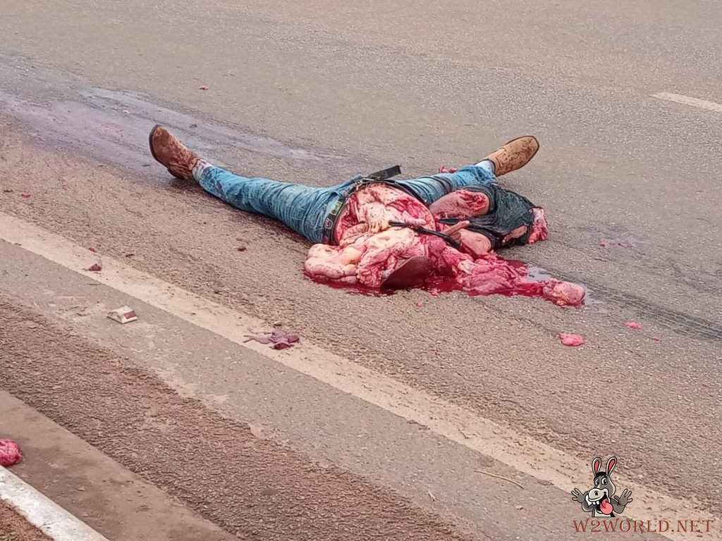 Man accidentally cut into pieces