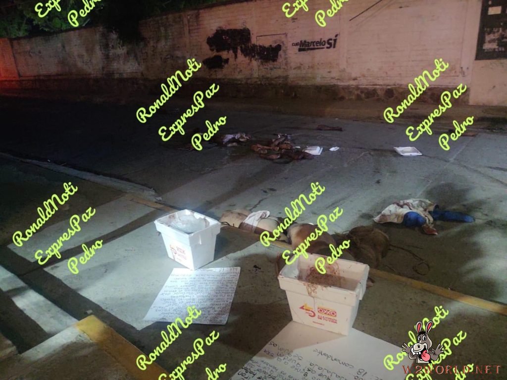 Four dismembered bodies found in Acapulco, Guerrero.