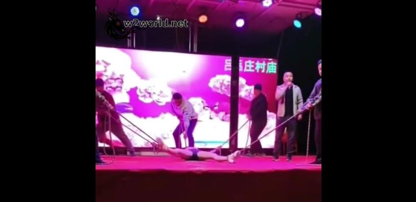 China Temple Fair Sparks Outrage: Woman Used in Human "Five Horses Dismemberment" Performance