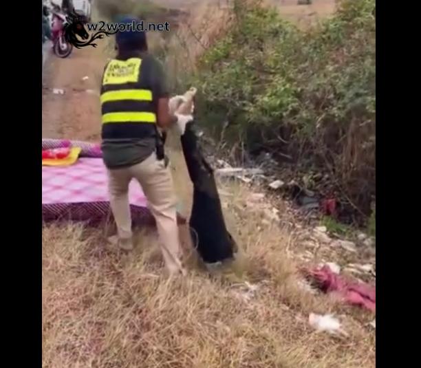 Rescue workers have recovered a severed leg