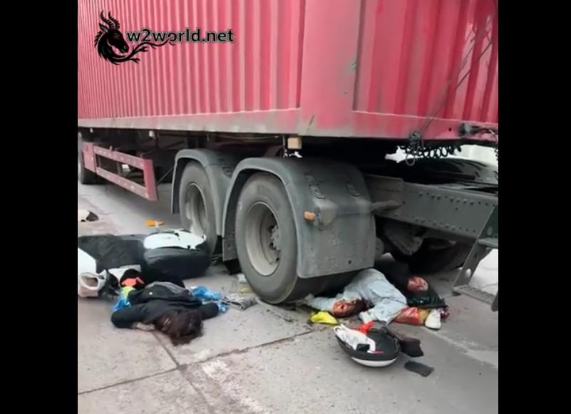 Gruesome Truck Accident at Shantou Zhanglin to Tiepu Traffic Light: One Woman Crushed to Death, Another Critically Injured