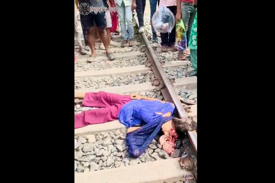 The woman's head was crushed on the railway tracks