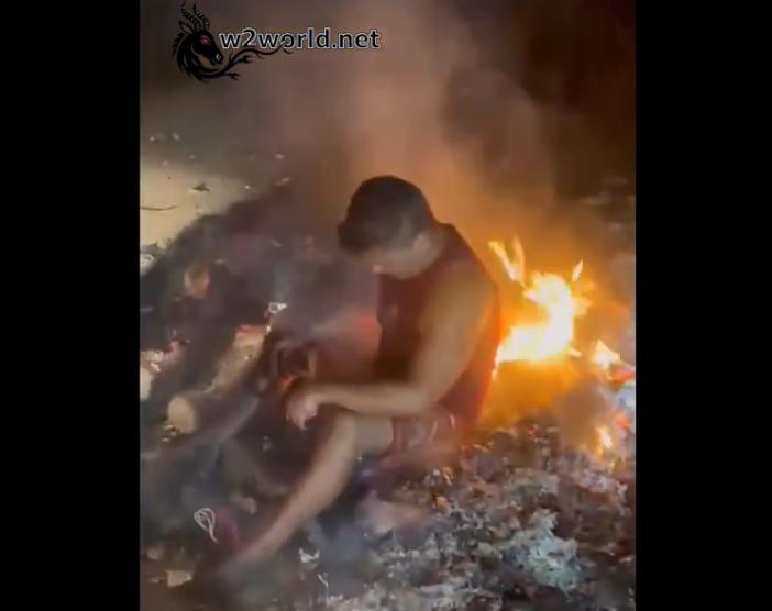 The drunk man was unable to escape the fire