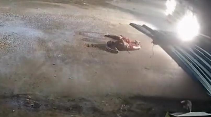 Man Run Over by Reversing Truck While Lying on Road in Deoria