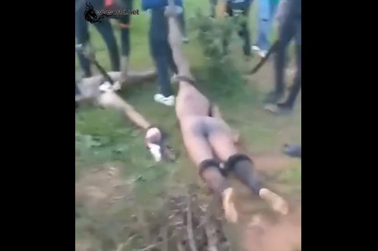 Haitians Mutilate Bodies of Two Dead Women with Machetes