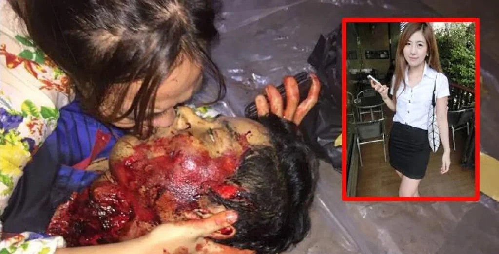 Shocking Thailand Street Suicide: Wife Kisses Husband After Shotgun Death Amid Breakup 02